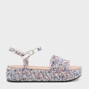 8.5 Charles & Keith Tweed Sandals